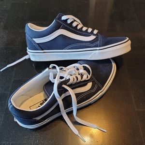 Navy blue Vans.  Worn twice.
